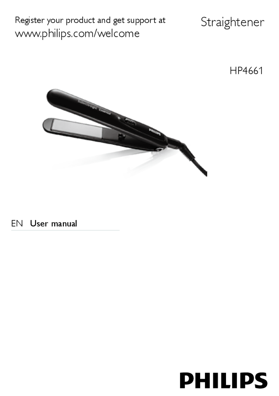 Philips HP4661 user manual Straightener 