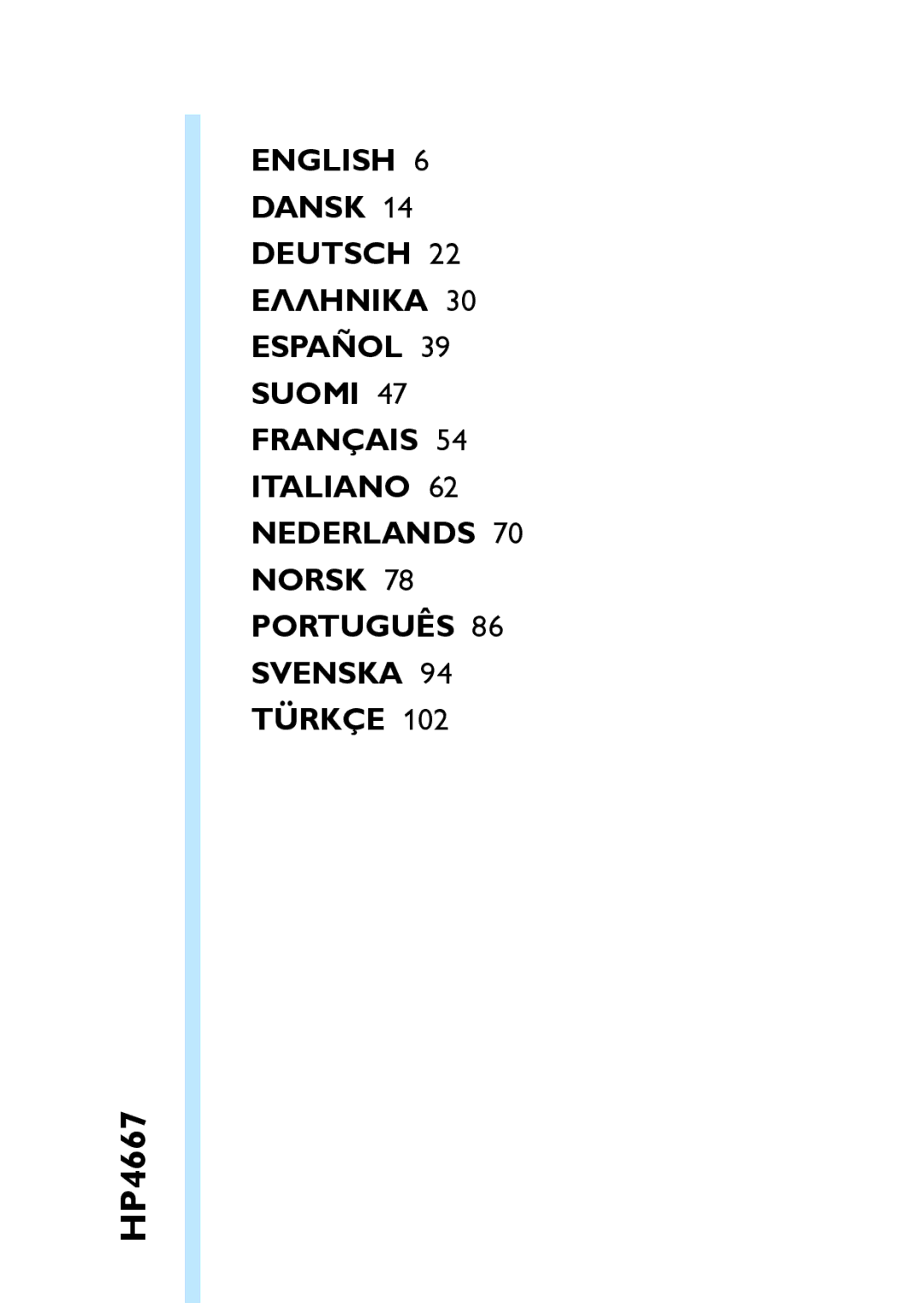 Philips HP4667 manual 
