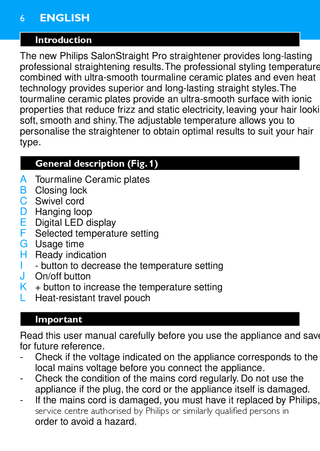 Philips HP4669 manual Introduction, General description Fig 