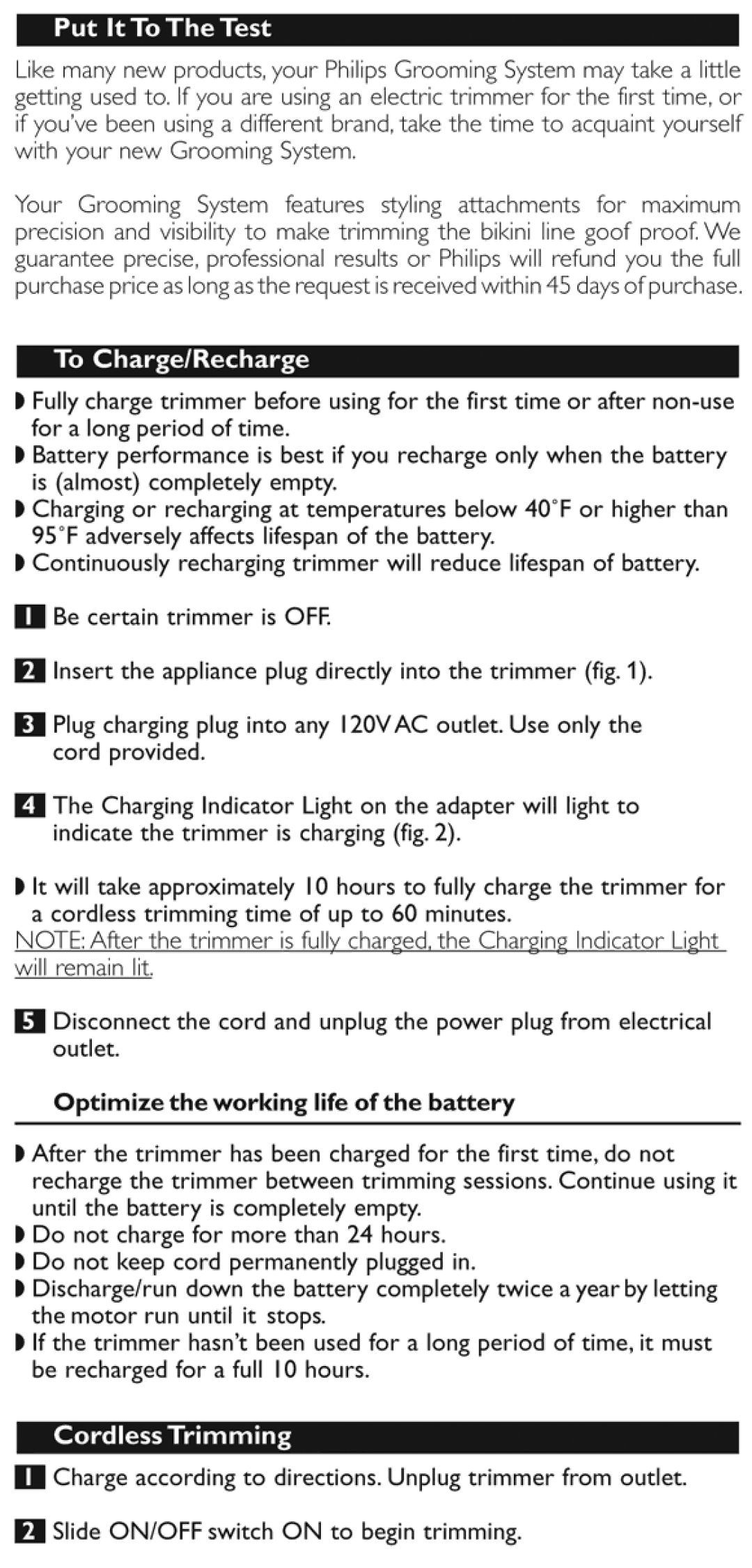 Philips HP6380/00 manual 