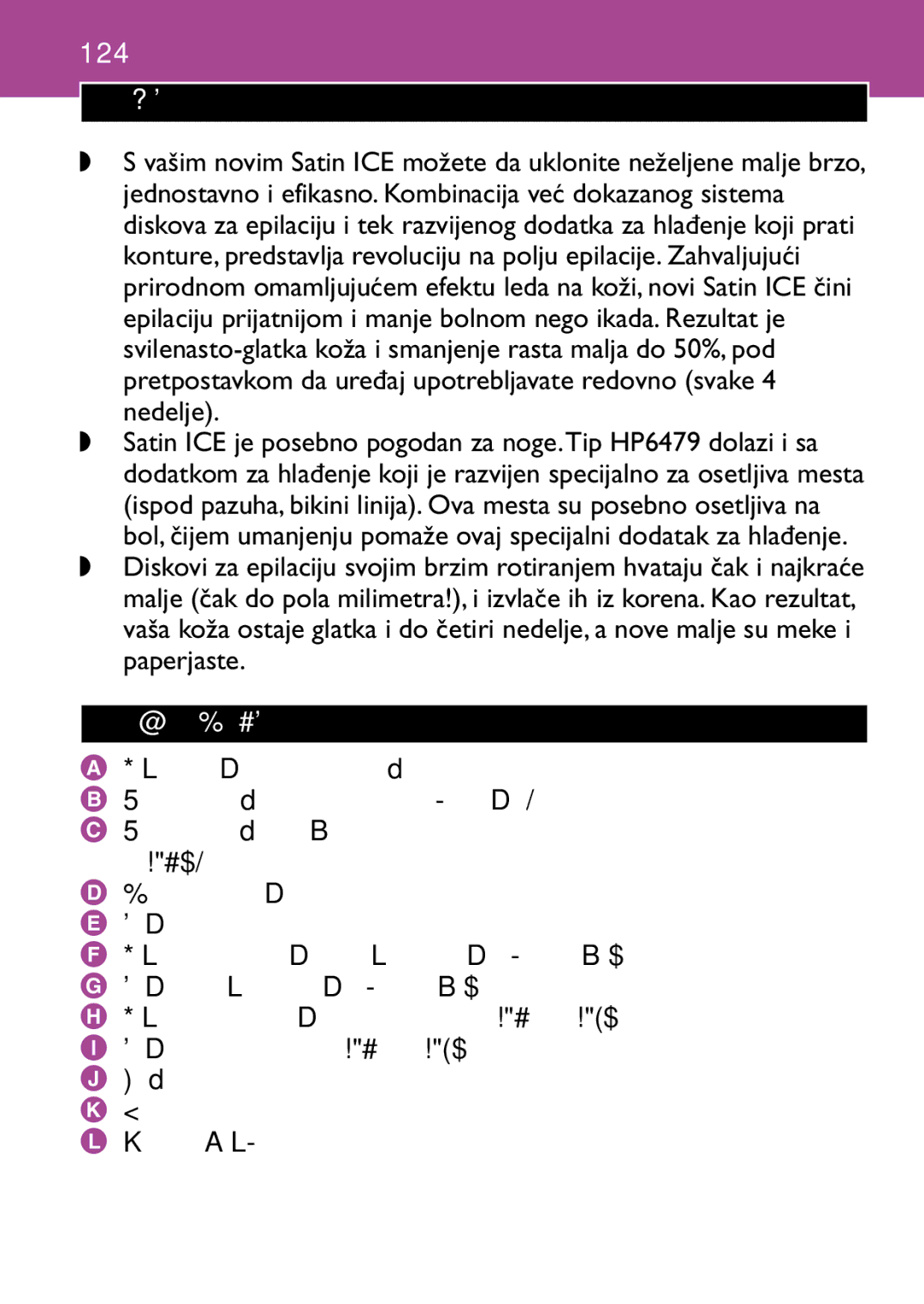 Philips HP6473 manual Srpski, Opšti izgled 