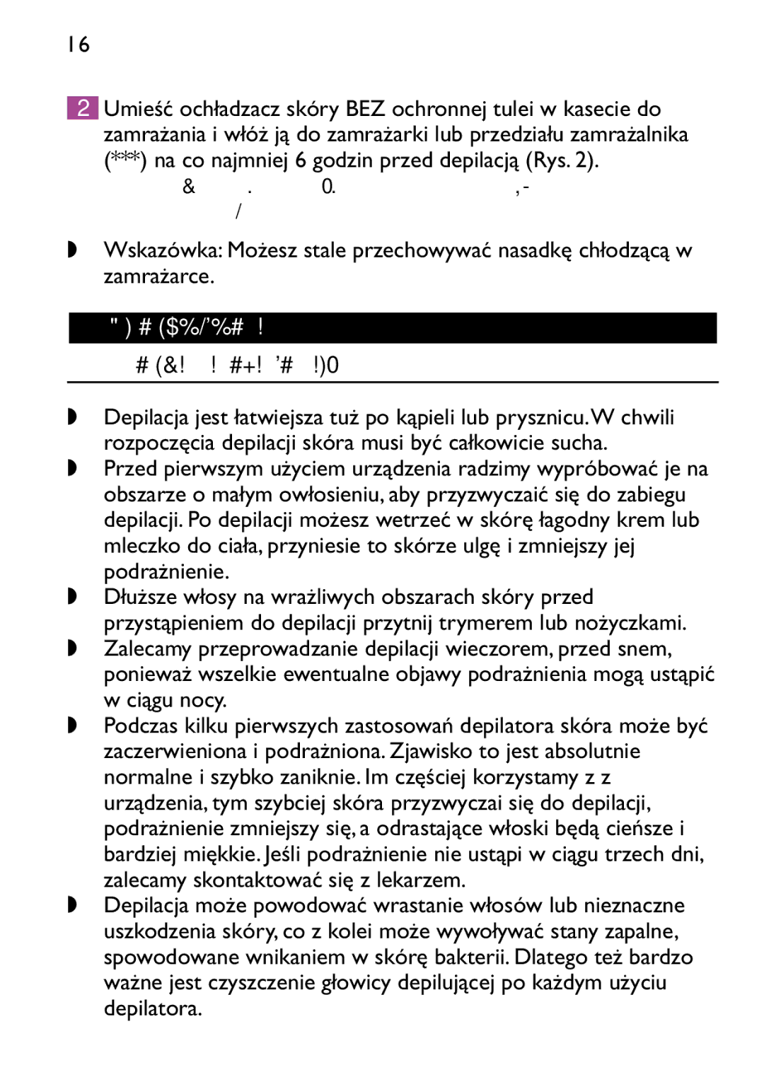 Philips HP6473 manual Umieść ochładzacz skóry BEZ ochronnej tulei w kasecie do, Użycie urządzenia 