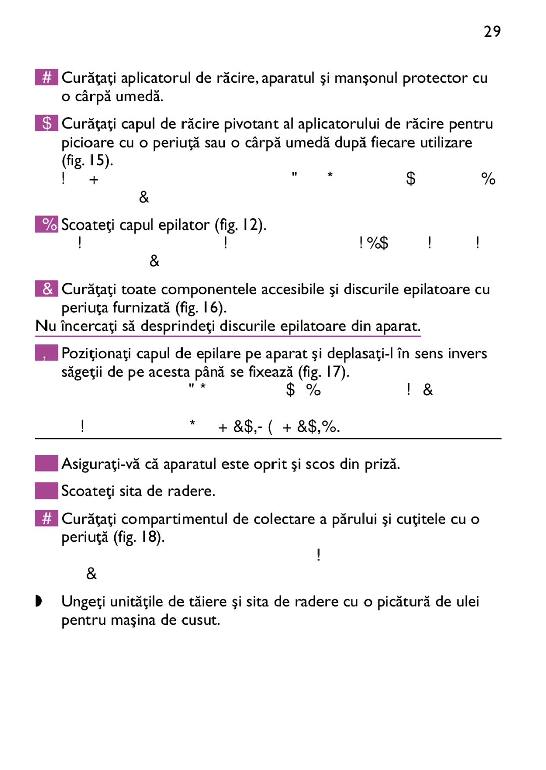 Philips HP6473 manual Curăţarea capului de radere doar HP6479 şi HP6475 