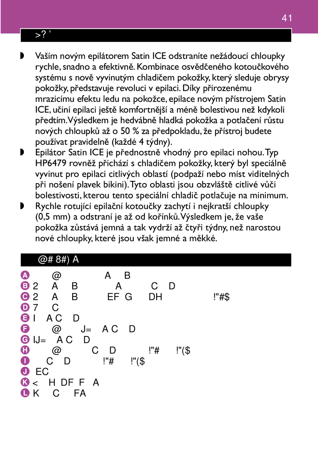 Philips HP6473 manual Česky, Úvod, Všeobecný popis 