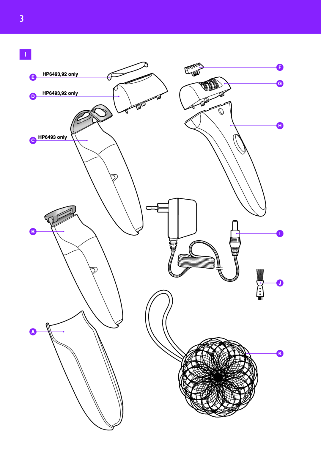 Philips HP6493, HP6491 manual 