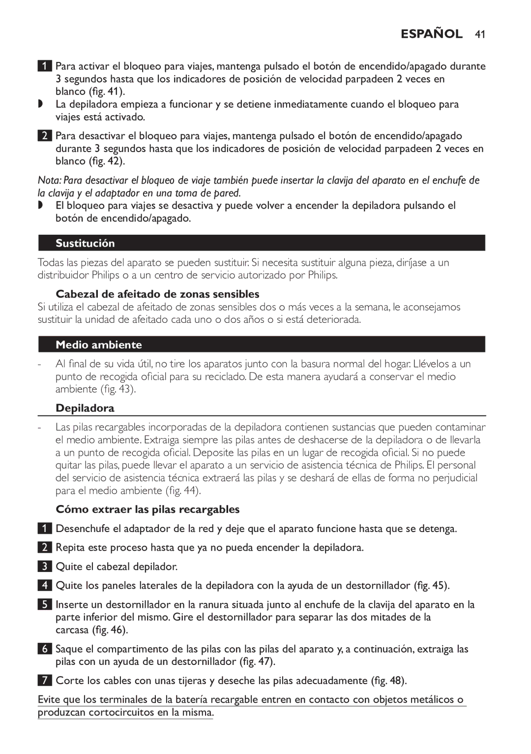 Philips HP6578 manual Sustitución, Cabezal de afeitado de zonas sensibles, Medio ambiente, Depiladora 