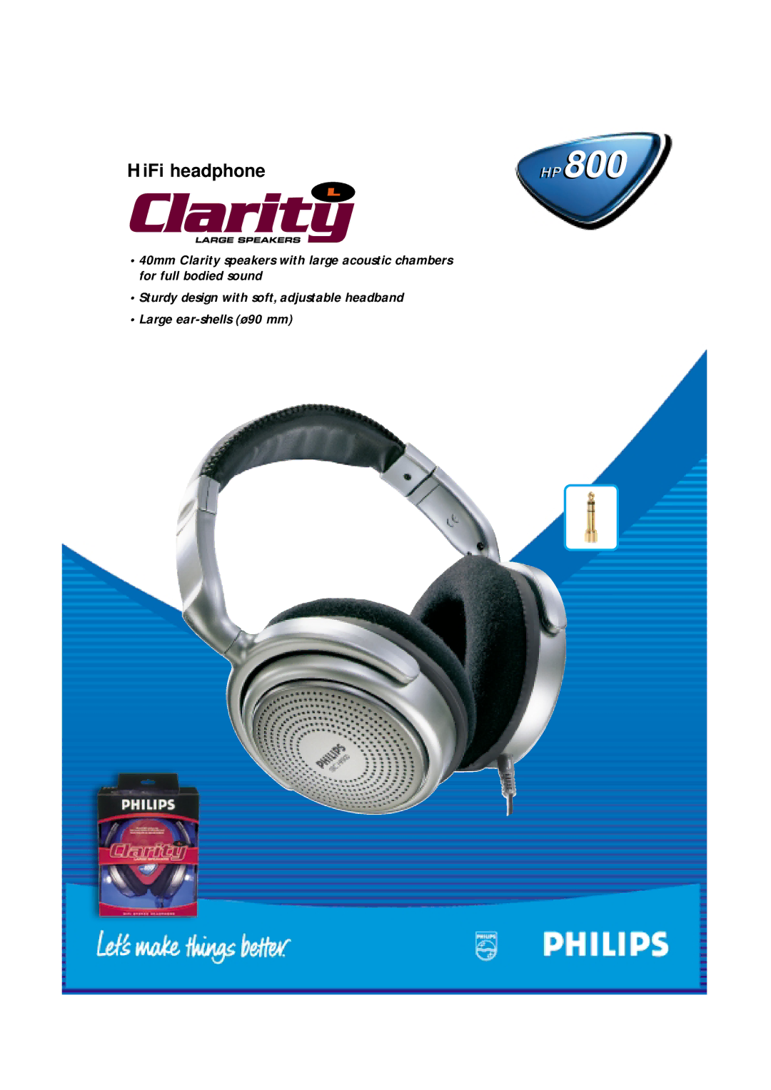 Philips HP800 manual Hpp, HiFi headphone 