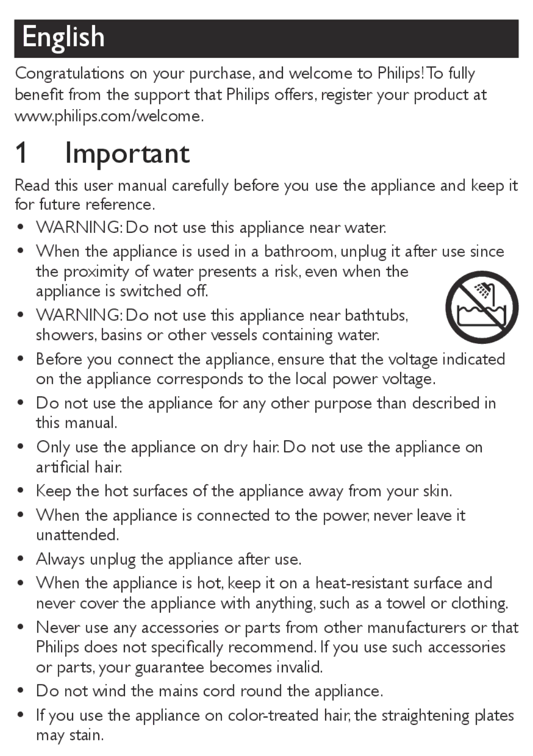 Philips HP8310/00, HP8309/00 user manual English 