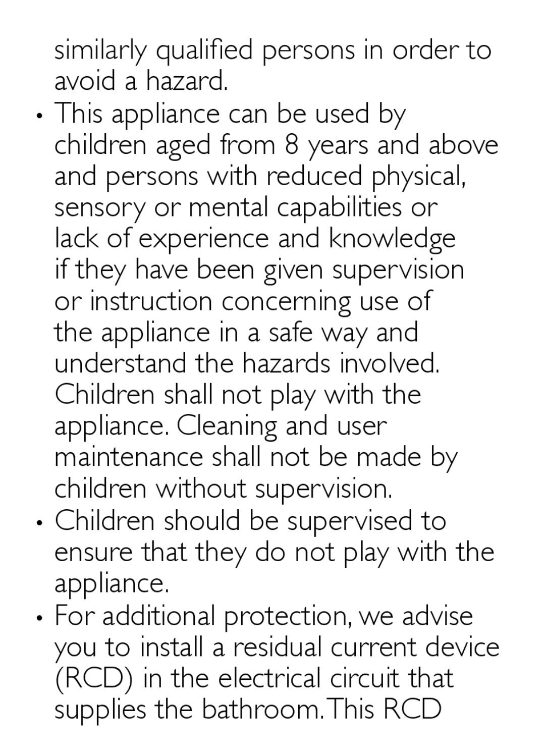 Philips HP9345 user manual VLPLODUO\TXDOLÀHGSHUVRQVLQRUGHUWR avoid a hazard 