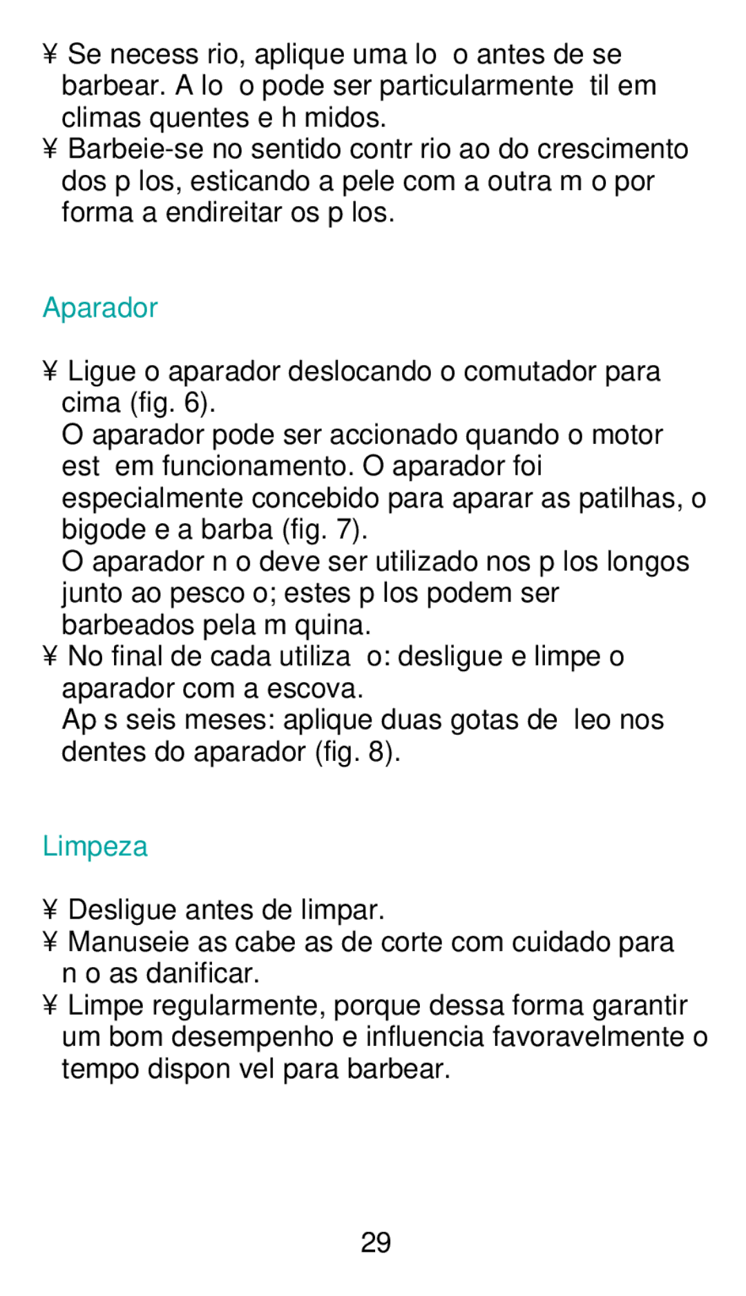 Philips HQ 442 manual Aparador, Limpeza 