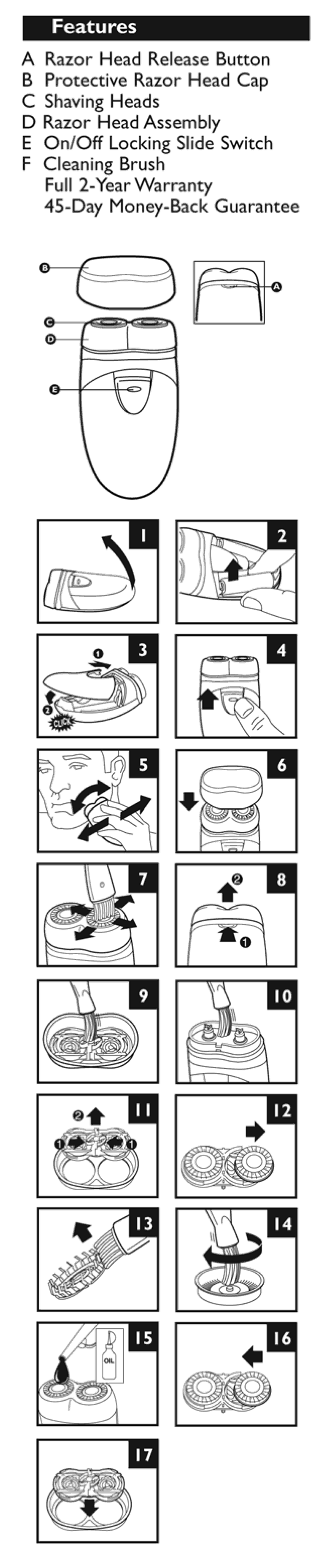 Philips HQ40/14, HQ40/B manual 