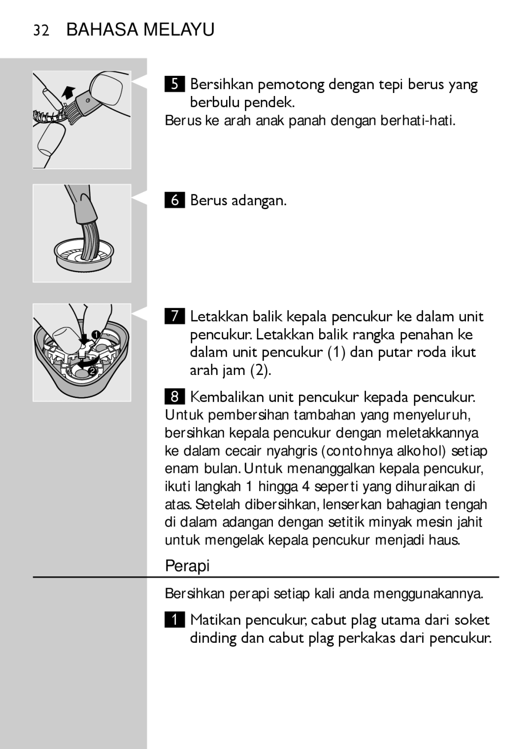 Philips HQ6640, HQ6645 manual Perapi 