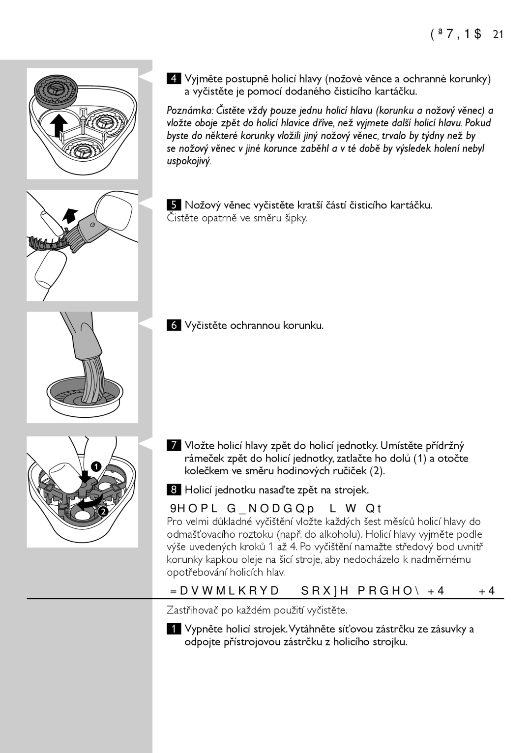 Philips HQ6906, HQ6900 user manual Velmi důkladné čištění, Zastřihovač pouze modely HQ6946/HQ6940 