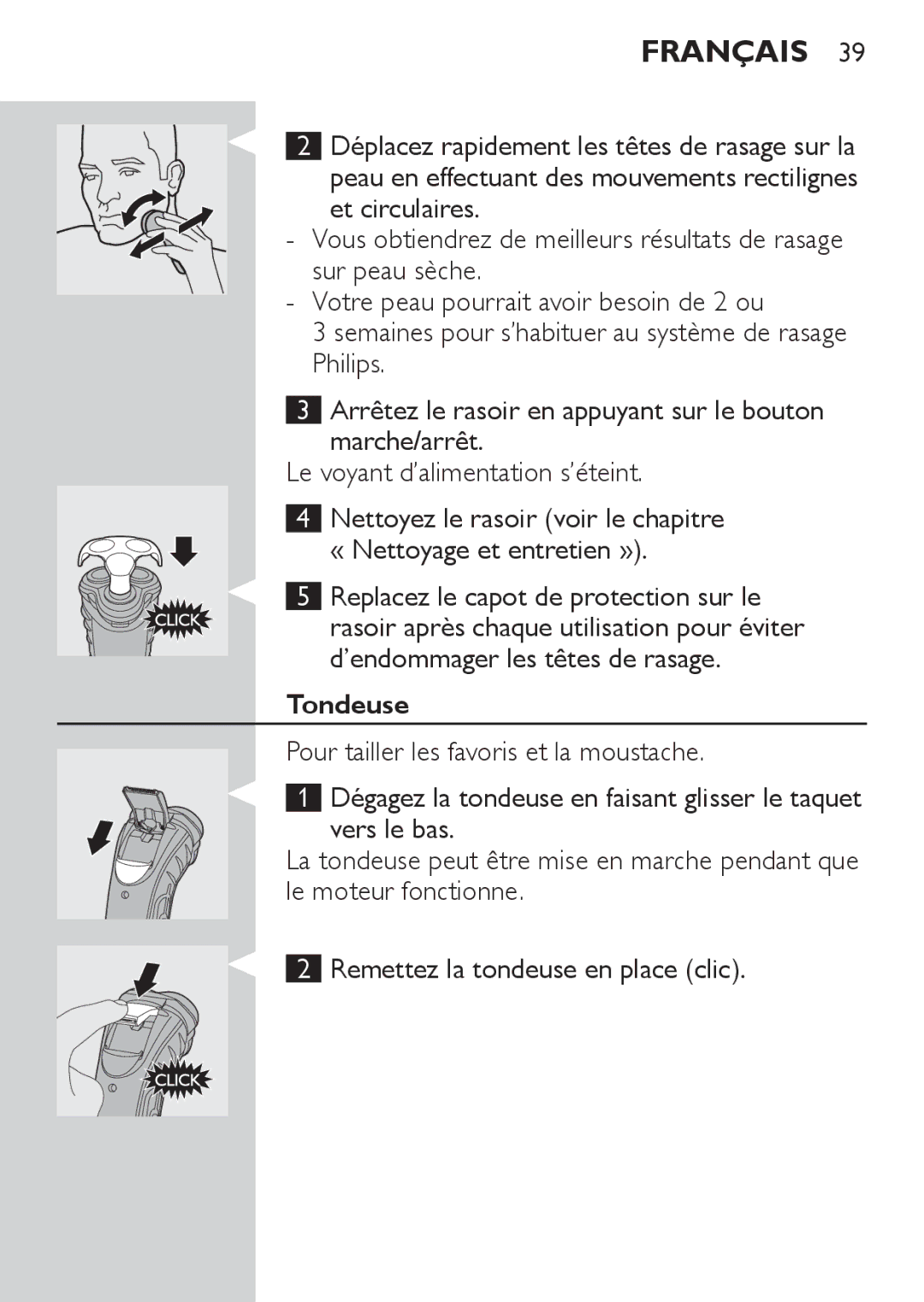 Philips HQ7142, HQ7141 manual Tondeuse 