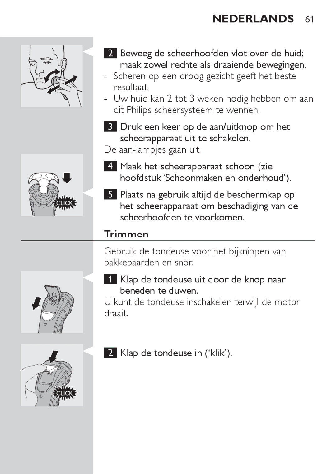 Philips HQ7142, HQ7141 manual Trimmen 