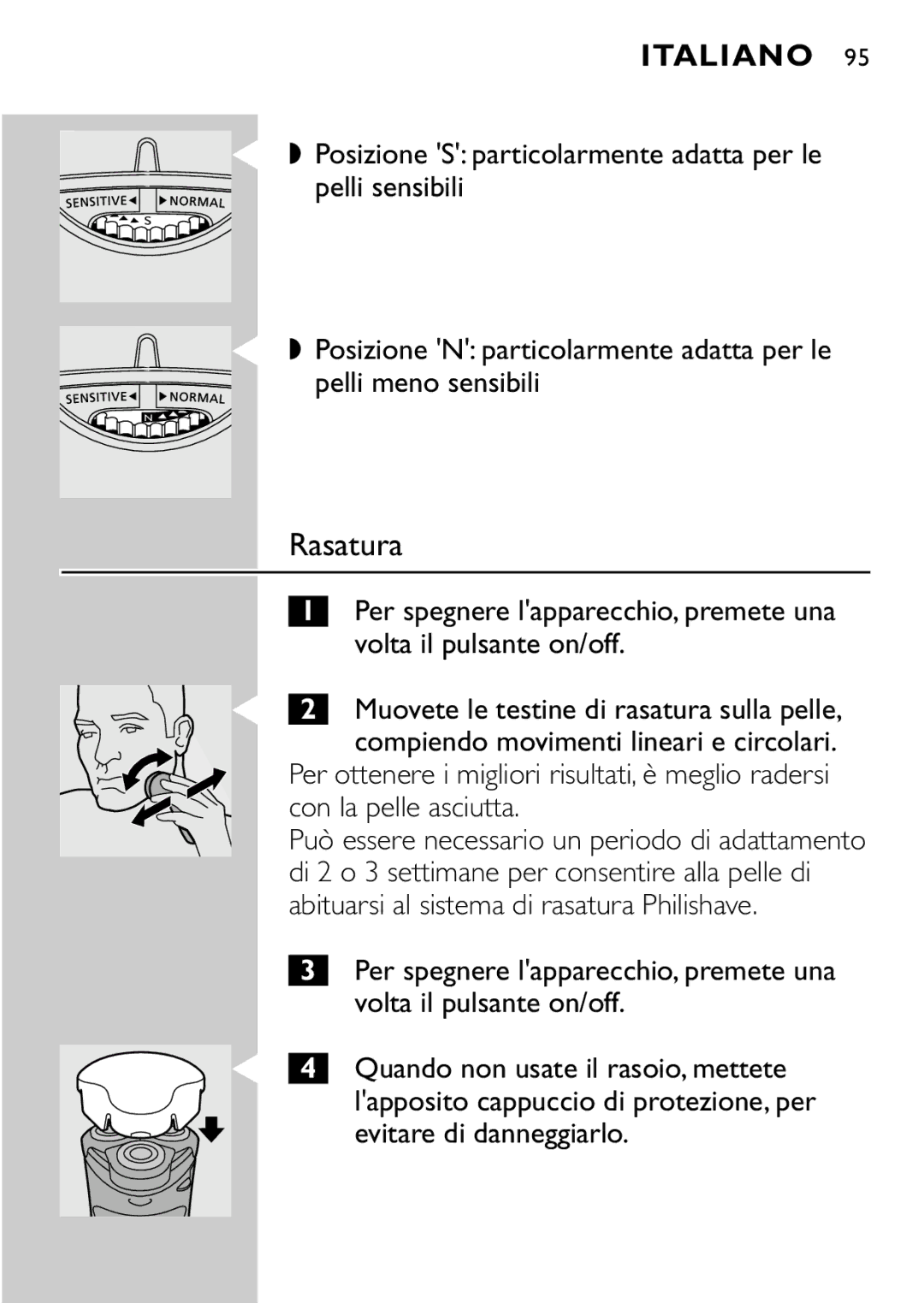 Philips HQ8894 manual Rasatura 