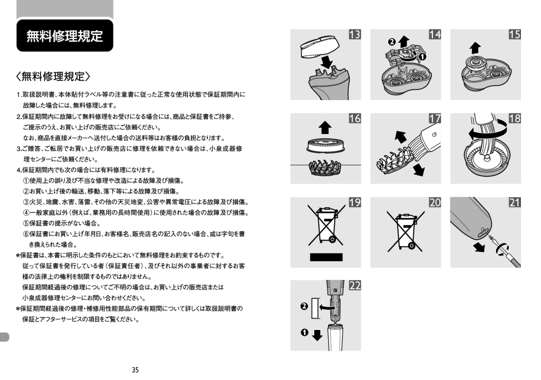 Philips HQ914, HQ912 manual 