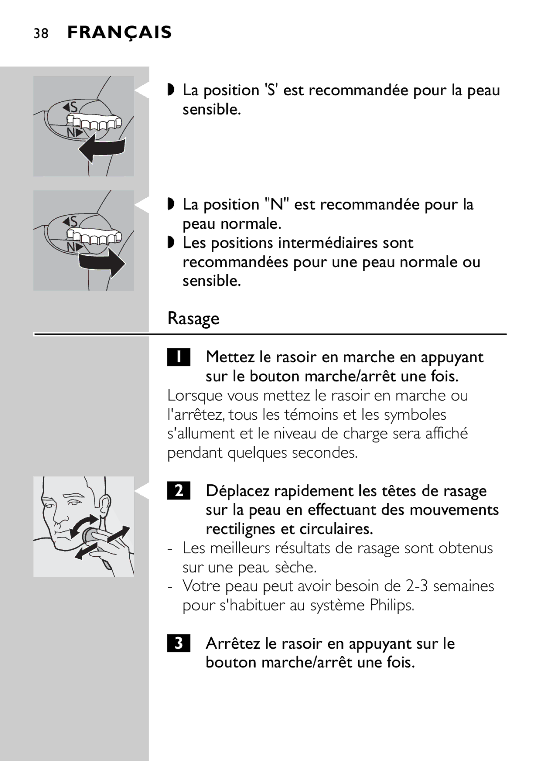 Philips HQ9160, HQ9161 manual Rasage 