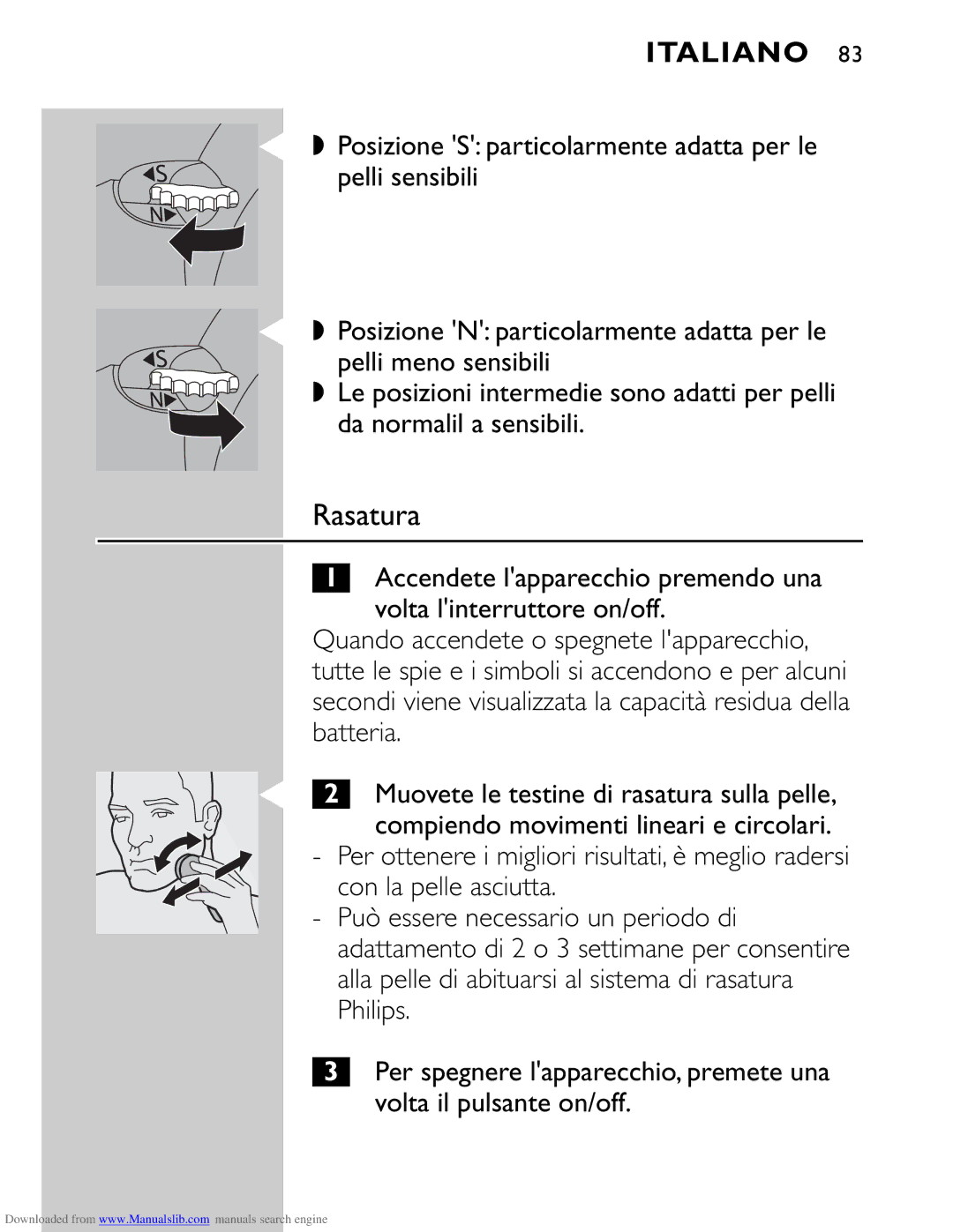 Philips HQ9160 manual Rasatura 