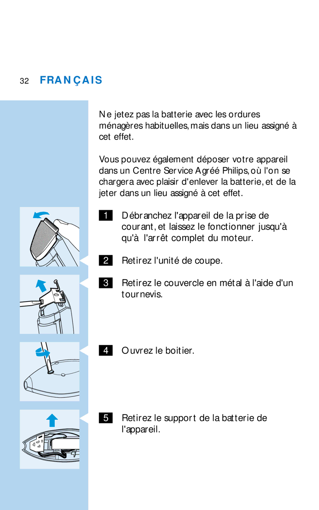 Philips HQC281 manual Français 