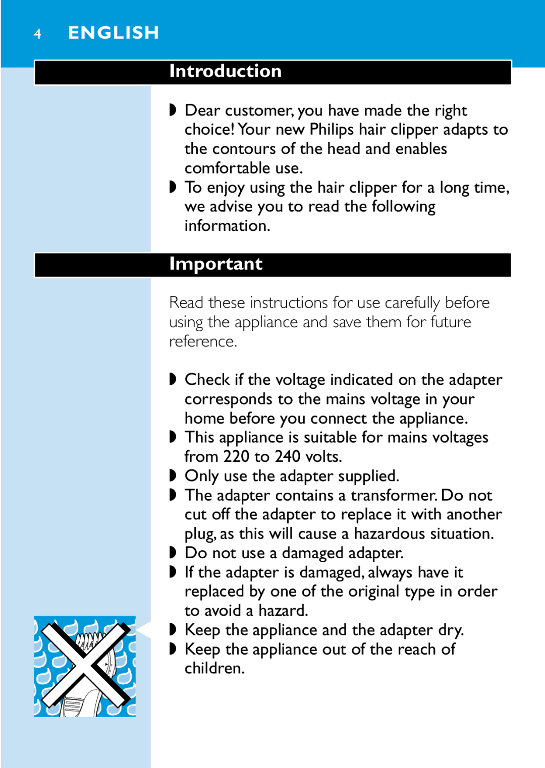 Philips HQC483, HQC440, HQC482 manual Introduction 