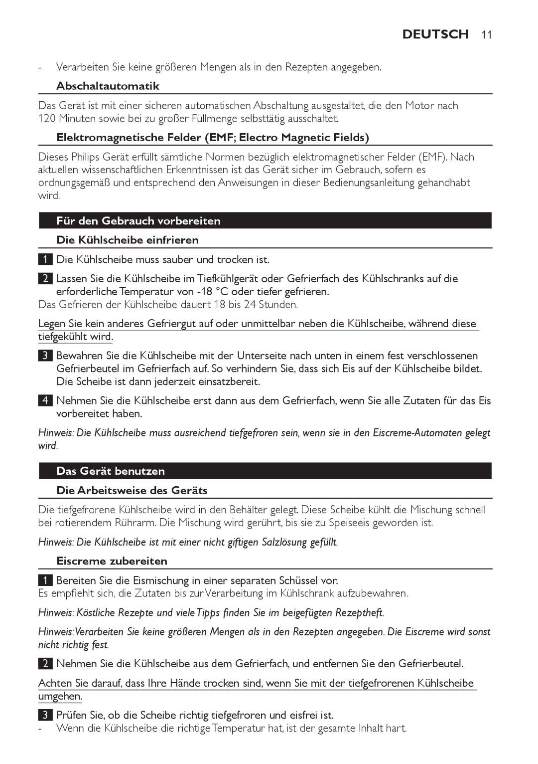 Philips HR2304 manual Für den Gebrauch vorbereiten, Das Gerät benutzen 