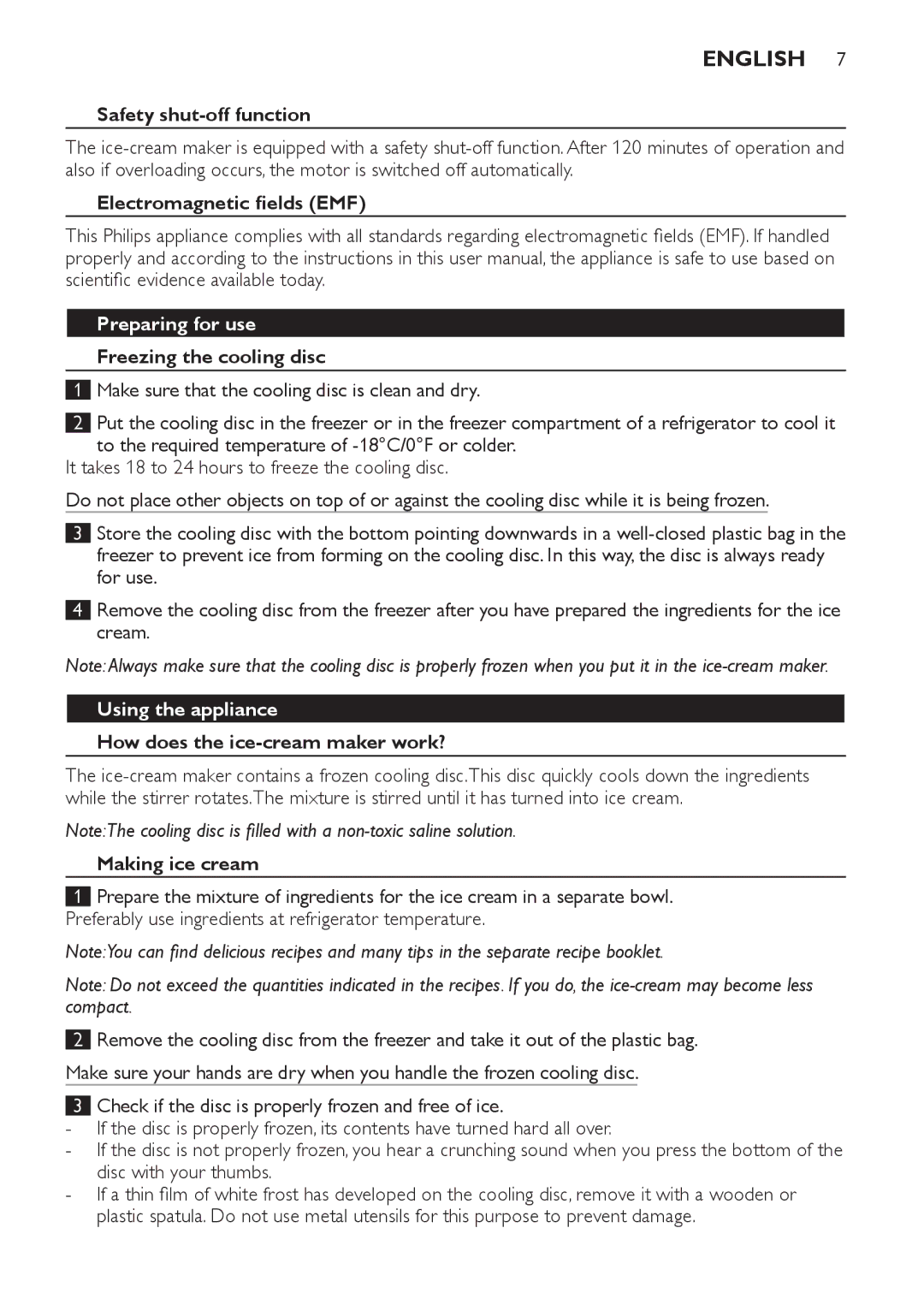 Philips HR2304 manual Preparing for use, Using the appliance 