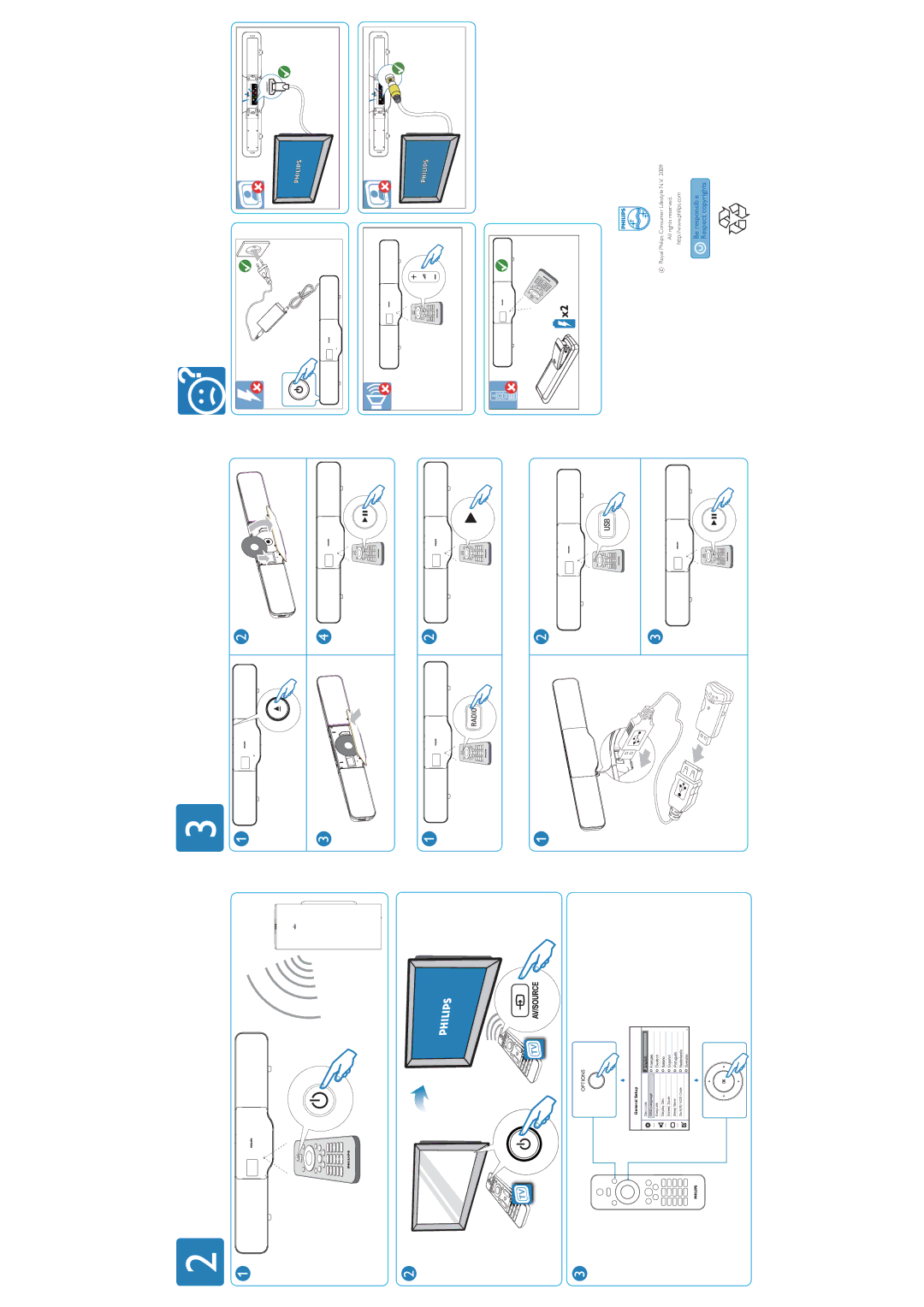 Philips HSB4383/98 user manual General Setup 