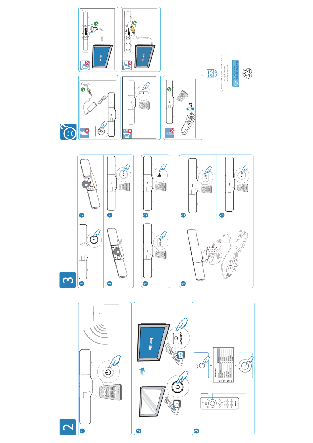 Philips HSB4383/93 user manual General Setup 