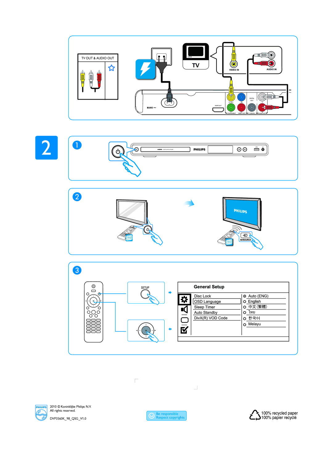 Philips HTP3560K/98 manual TV OUT & Audio OUT 