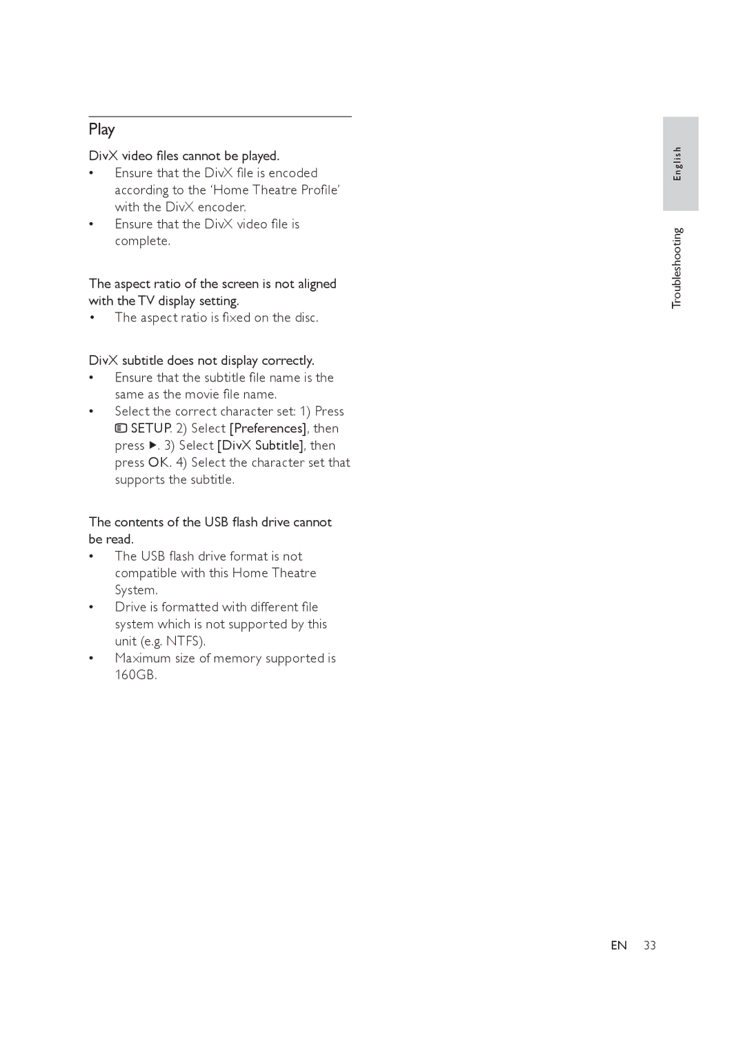 Philips HTS3019/12 user manual Play 