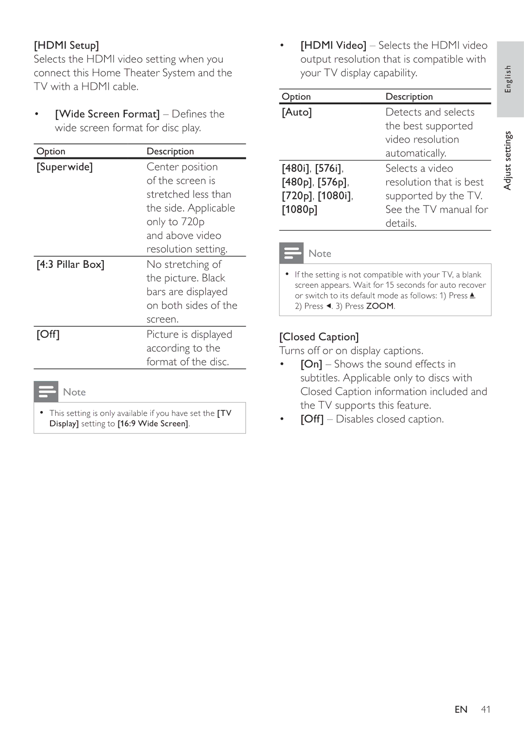 Philips HTS3270, HTS3377W user manual Details 