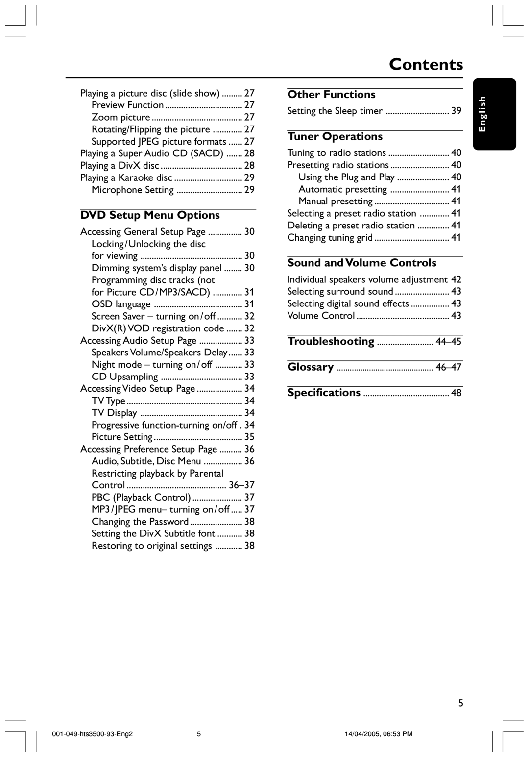 Philips HTS3500S/93 user manual Locking/Unlocking the disc, Troubleshooting 