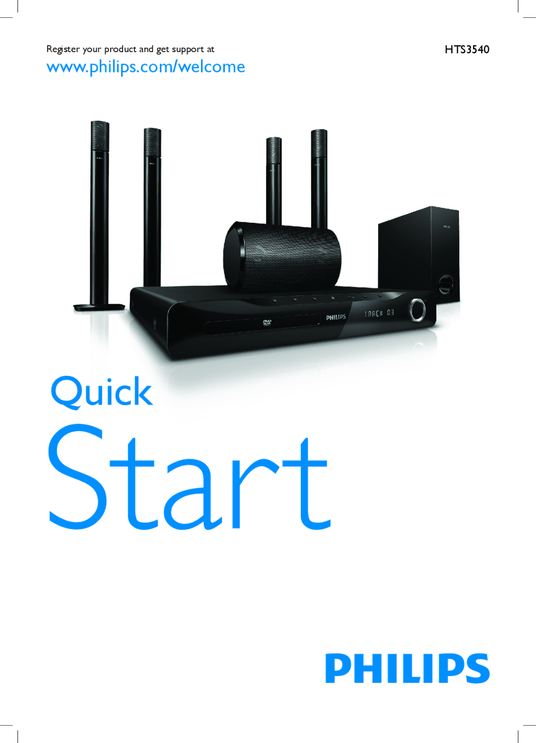 Philips HTS3540/93 quick start Star t 