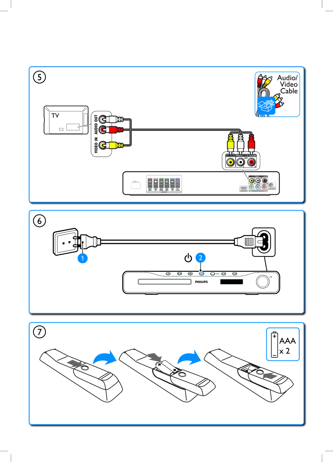 Philips HTS3540/93 quick start AAA x 