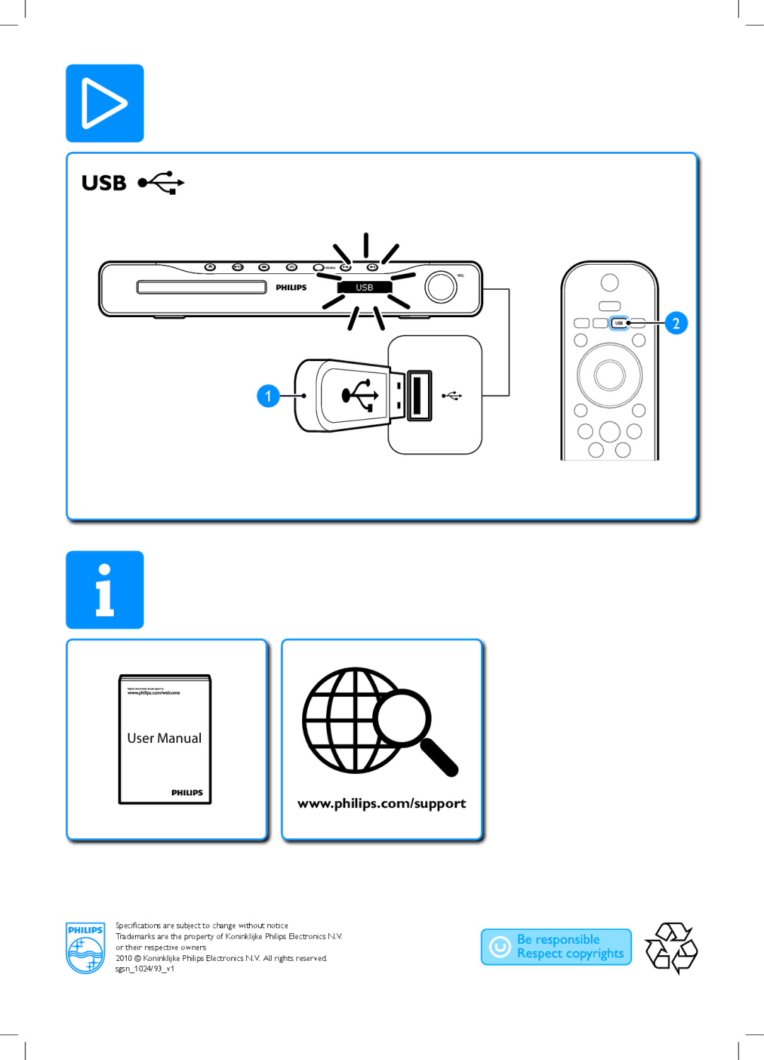 Philips HTS3540/93 quick start 