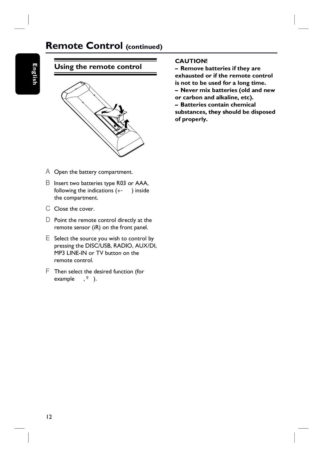 Philips HTS3548W/55 user manual Using the remote control 