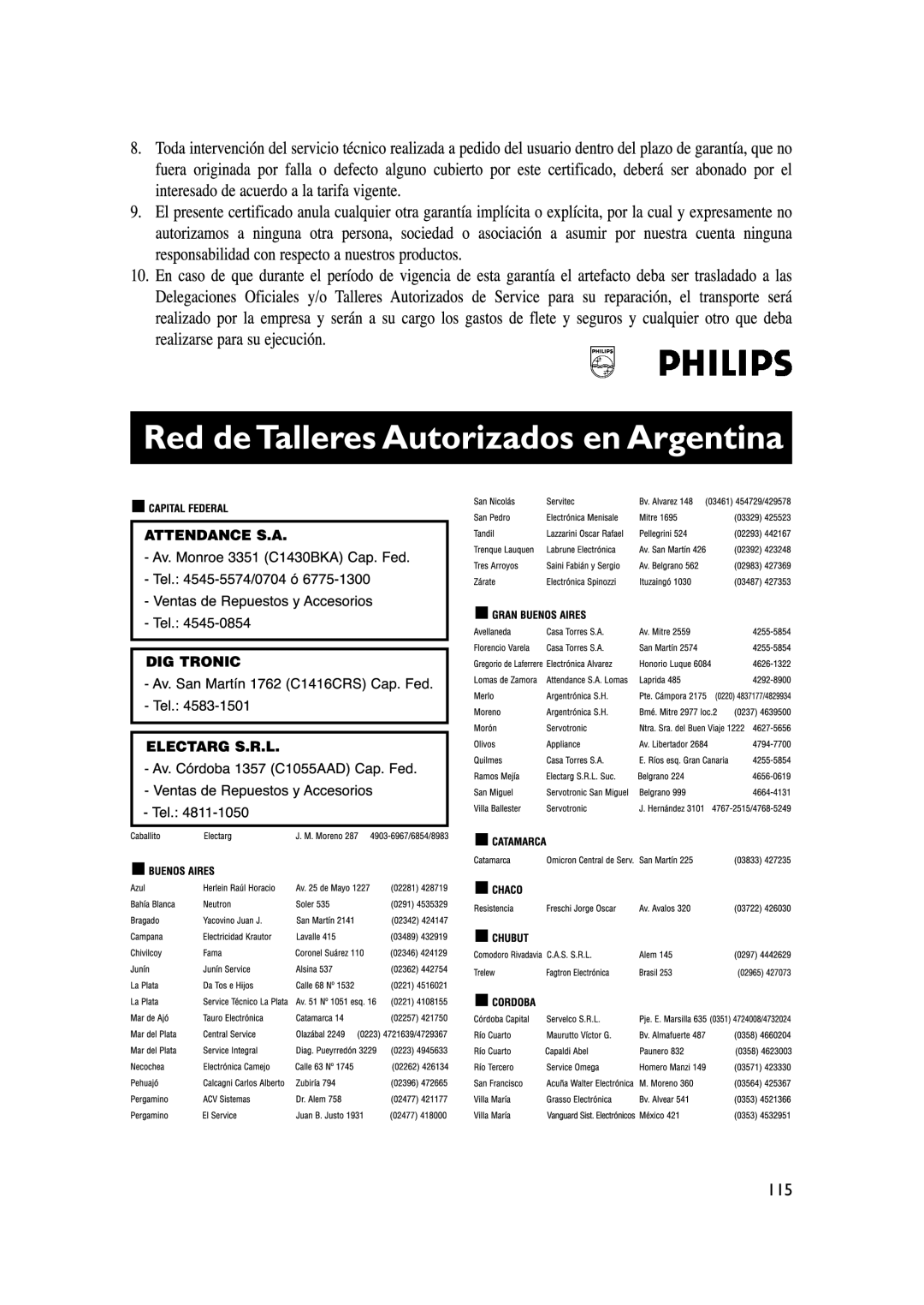 Philips HTS3565/78 manual 115 