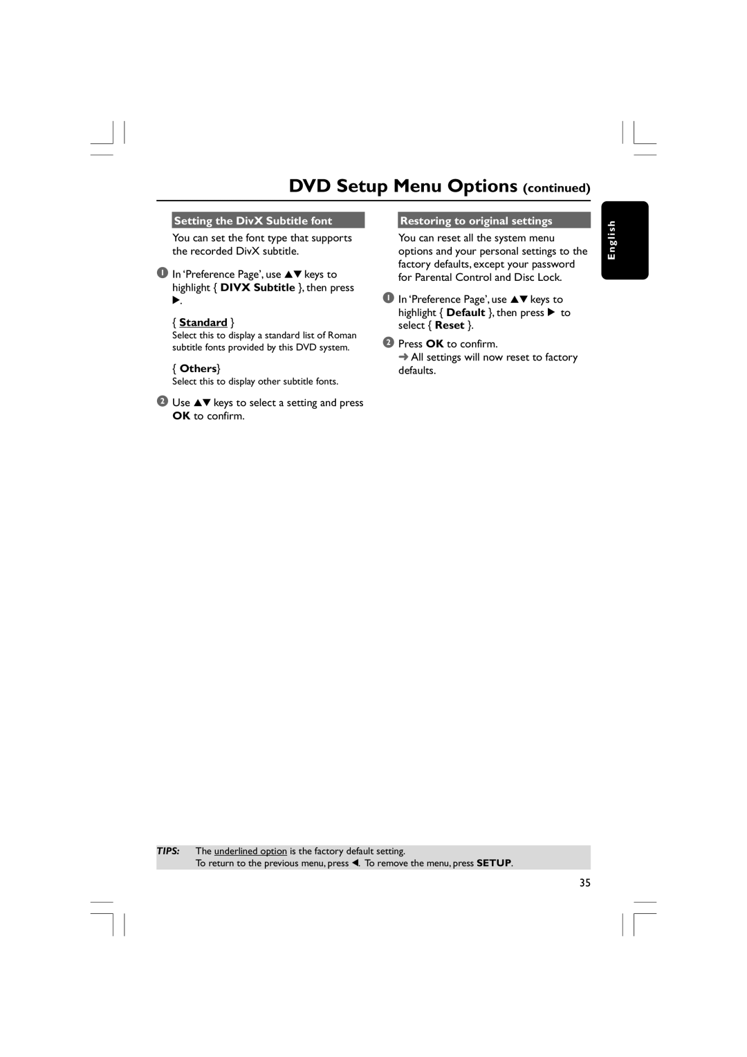 Philips HTS3610 user manual Standard, Others 