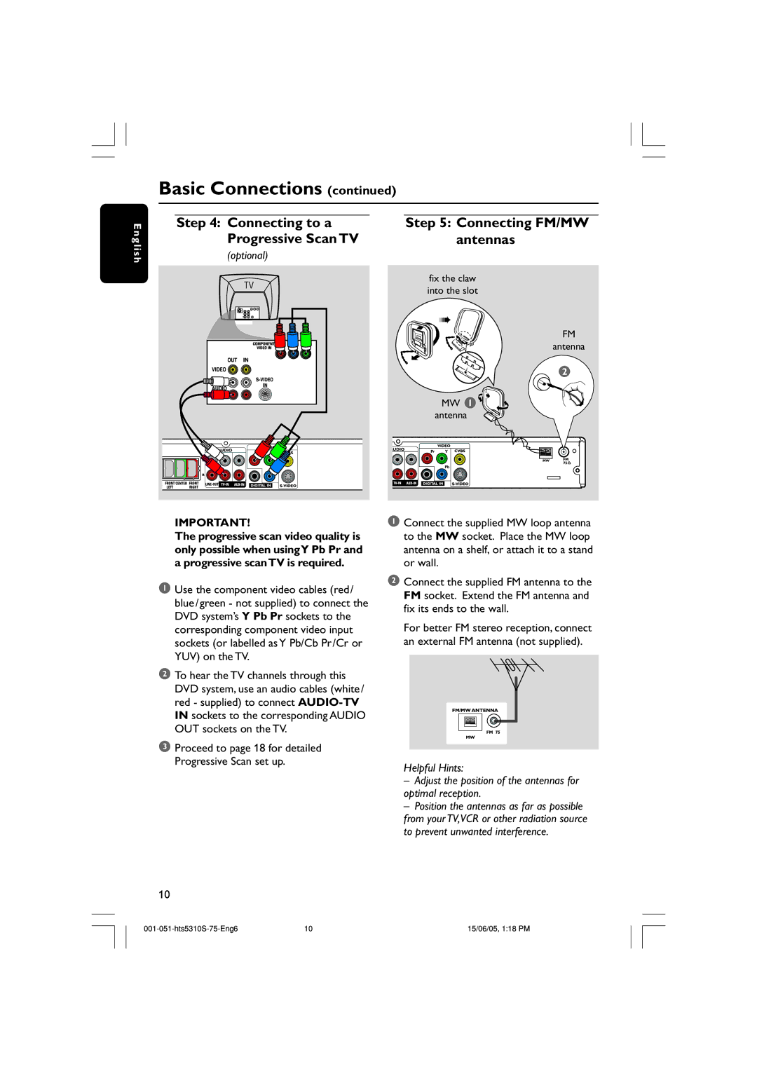 Philips HTS5310S/75 user manual Optional 