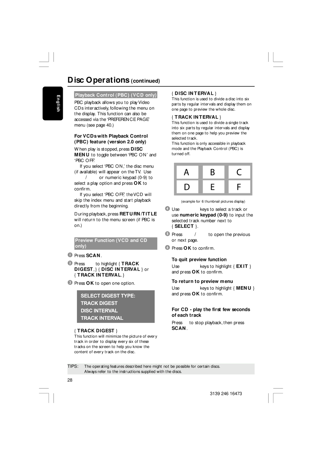 Philips HTS5510C quick start Track Interval, Track Digest, Disc Interval, Select 