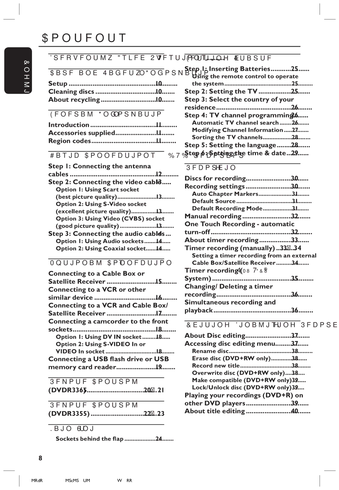 Philips HTS5700R/05 user manual Contents 