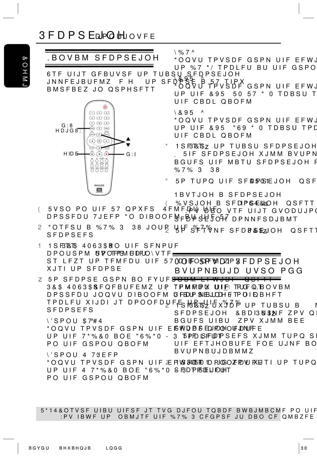 Philips HTS5700R/05 user manual Manual recording, One Touch Recording automatic turn-off, Pausing a recording 