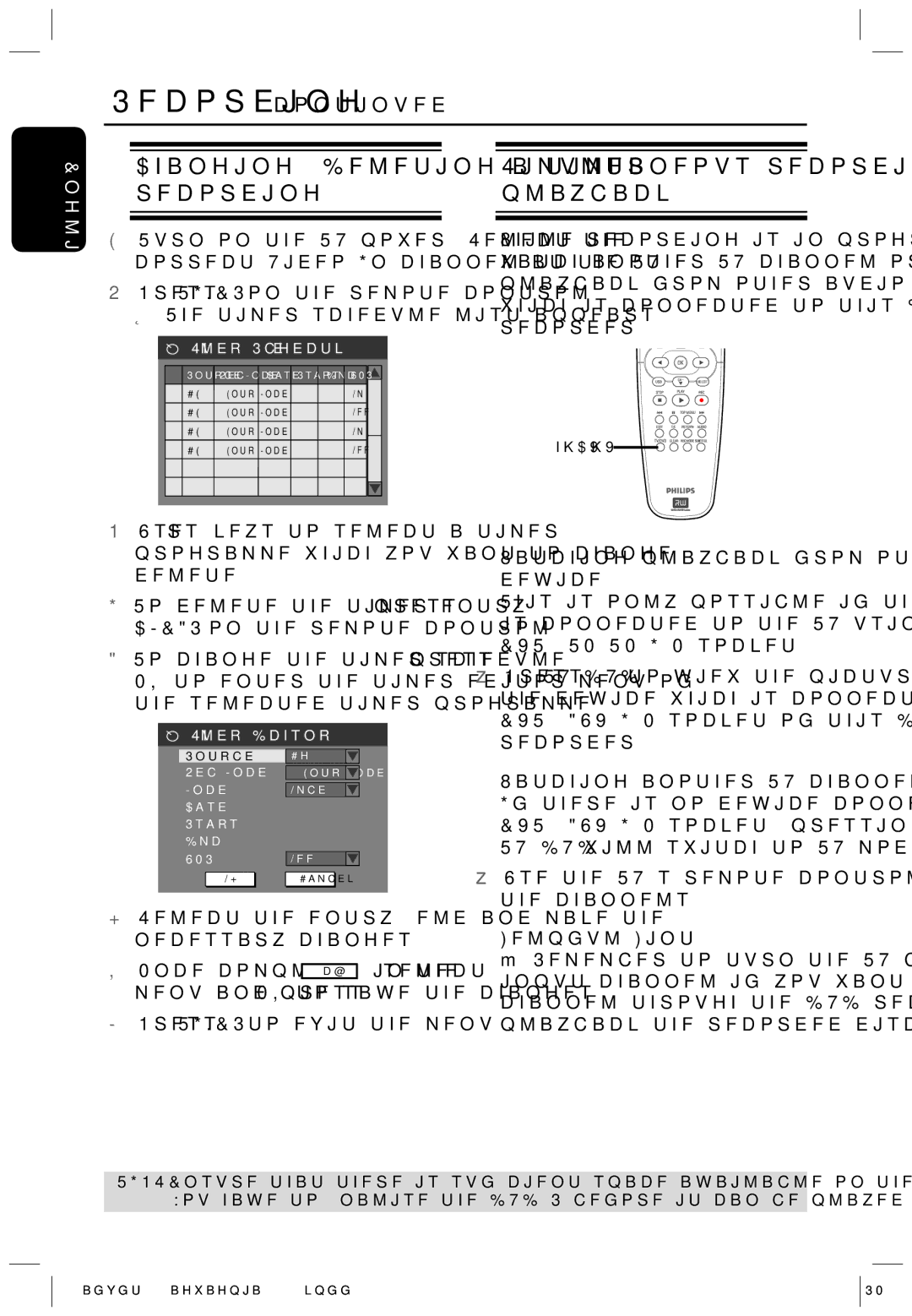 Philips HTS5700R/05 Changing/ Deleting a timer recording, Simultaneous recording and playback, Watching another TV channel 