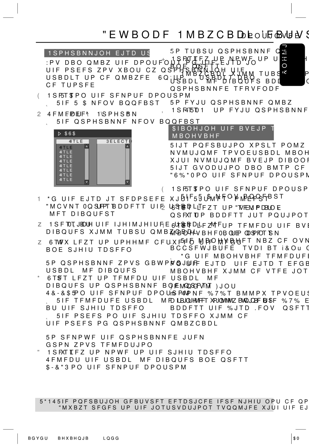 Philips HTS5700R/05 user manual Programming disc tracks, Changing the audio soundtrack language 