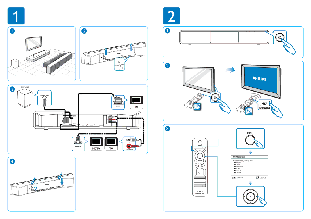 Philips HTS6120/12 manual Hdtv TV, OSD Language 