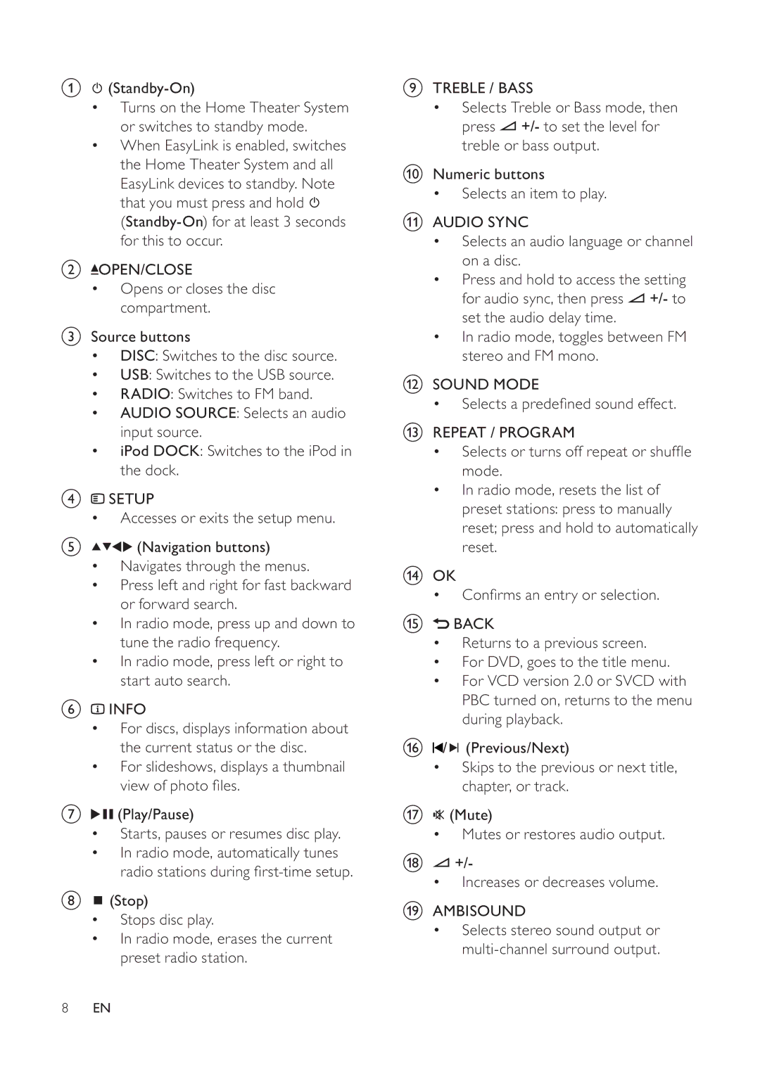 Philips 525p, HTS6520/93, 625p user manual 