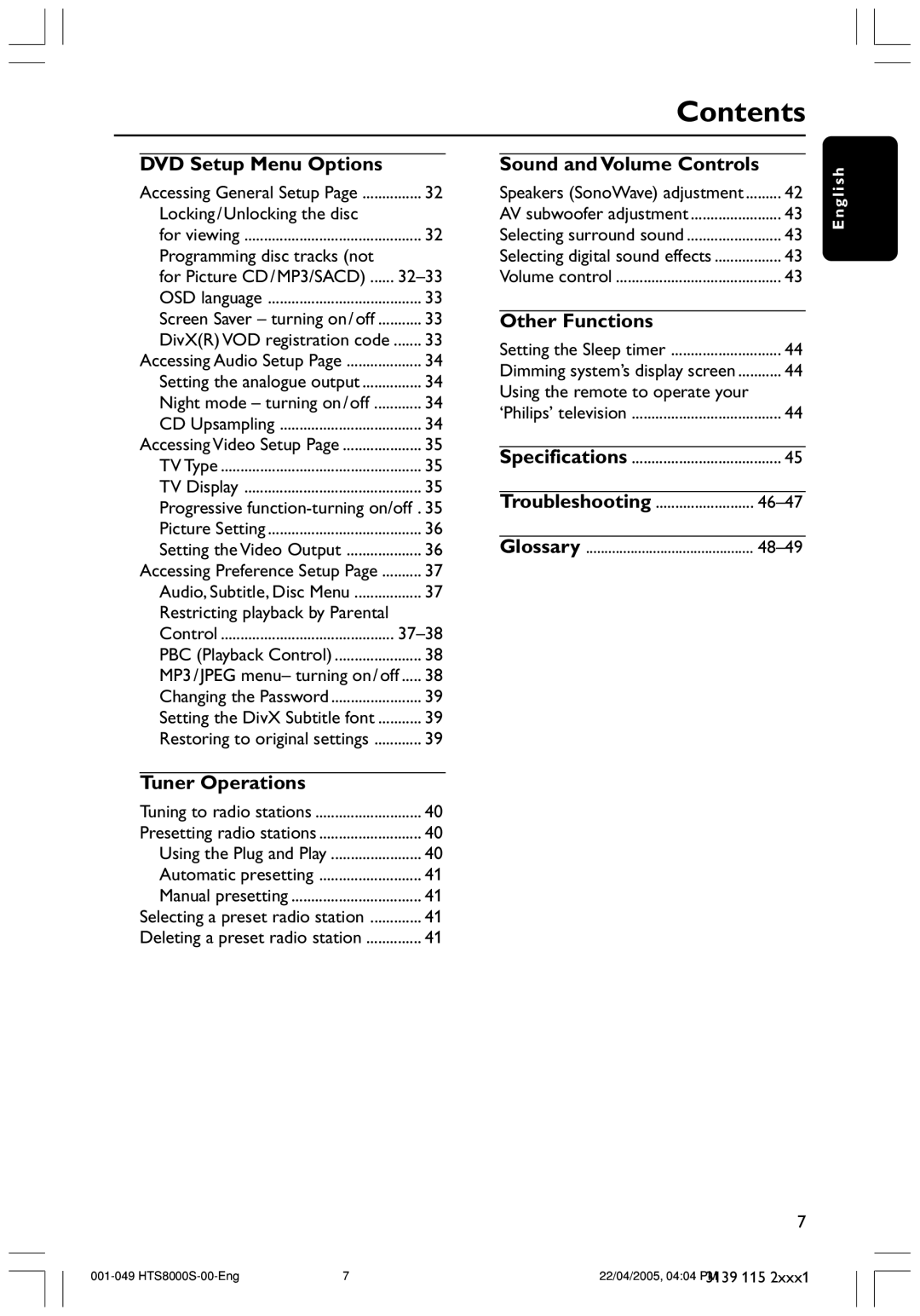 Philips HTS8000S user manual Locking/Unlocking the disc, Troubleshooting 