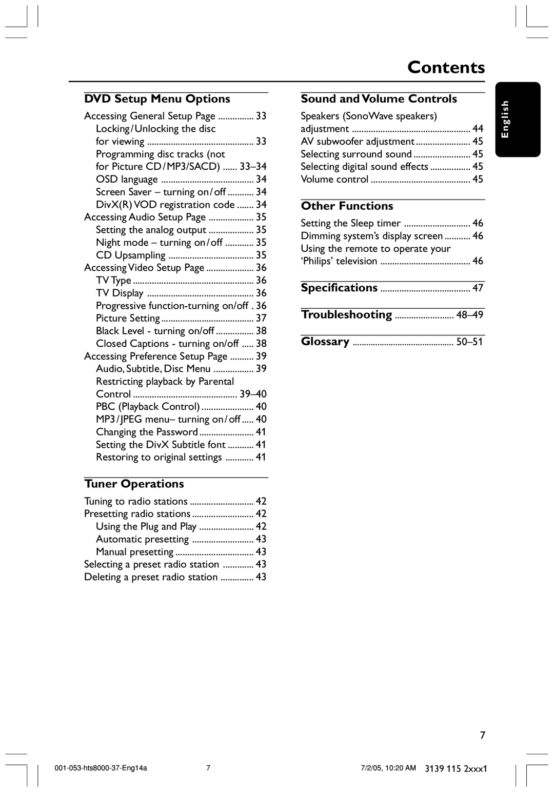 Philips HTS8000S/37 user manual Locking/Unlocking the disc, Troubleshooting 