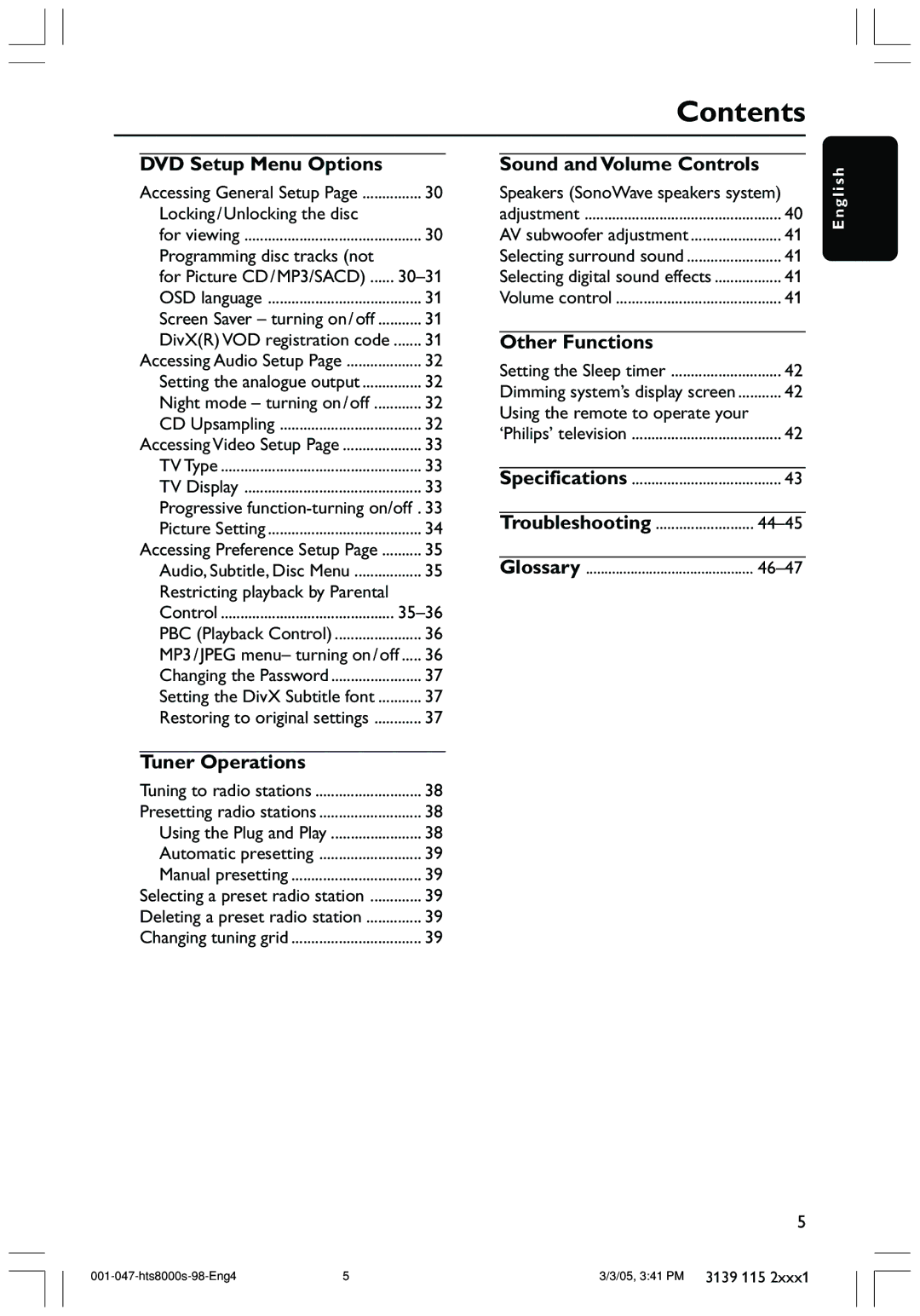 Philips HTS8000S/69 user manual Locking/Unlocking the disc, Troubleshooting 